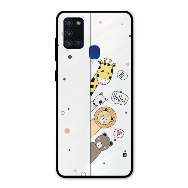 Animal Greetings Metal Back Case for Galaxy A21s