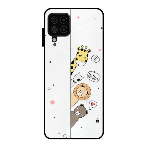 Animal Greetings Metal Back Case for Galaxy A22 4G