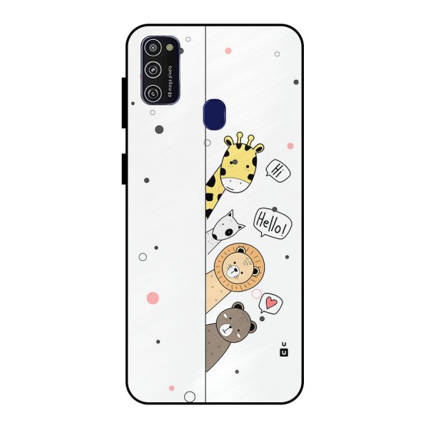 Animal Greetings Metal Back Case for Galaxy M21