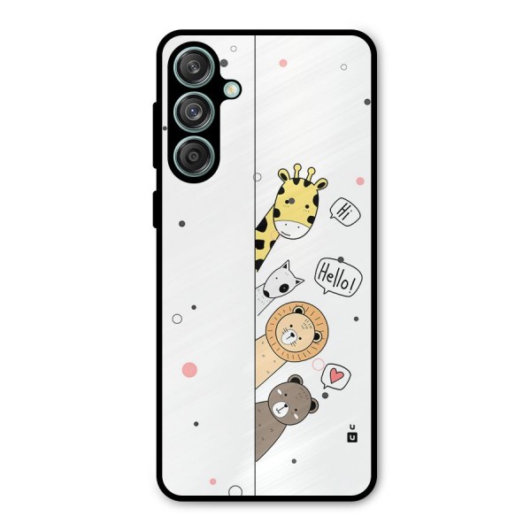 Animal Greetings Metal Back Case for Galaxy M55 5G