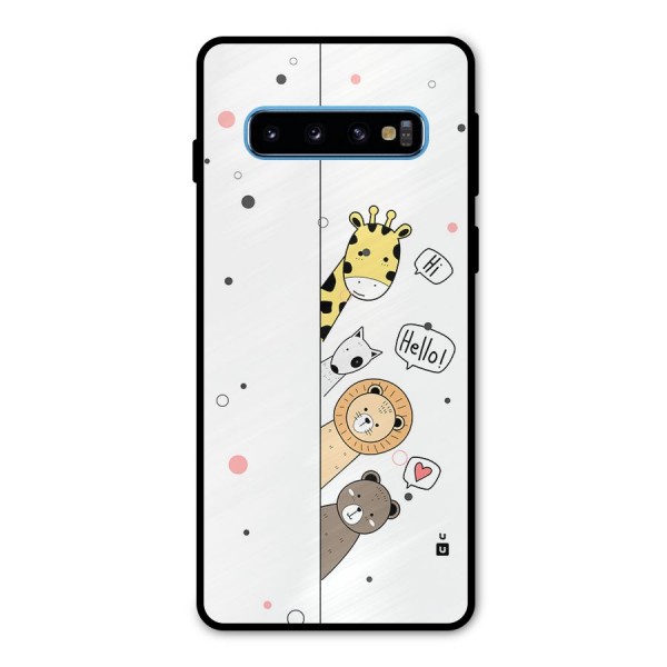 Animal Greetings Metal Back Case for Galaxy S10