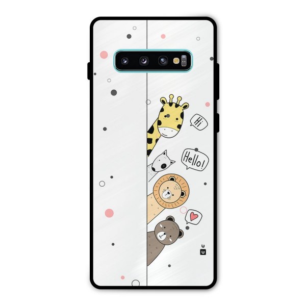 Animal Greetings Metal Back Case for Galaxy S10 Plus