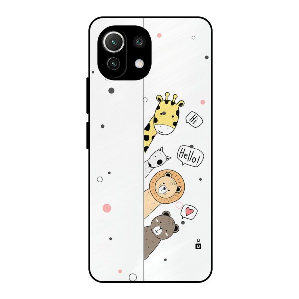 Animal Greetings Metal Back Case for Mi 11 Lite