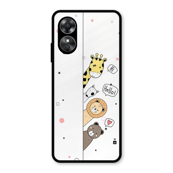 Animal Greetings Metal Back Case for Oppo A17