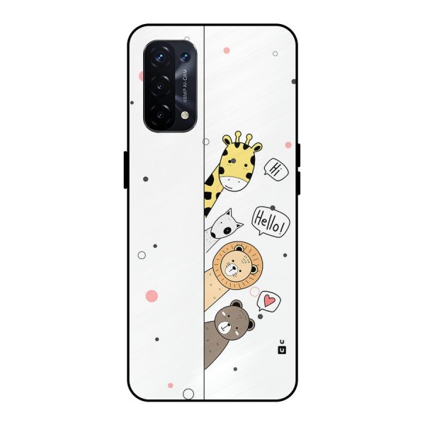 Animal Greetings Metal Back Case for Oppo A74 5G