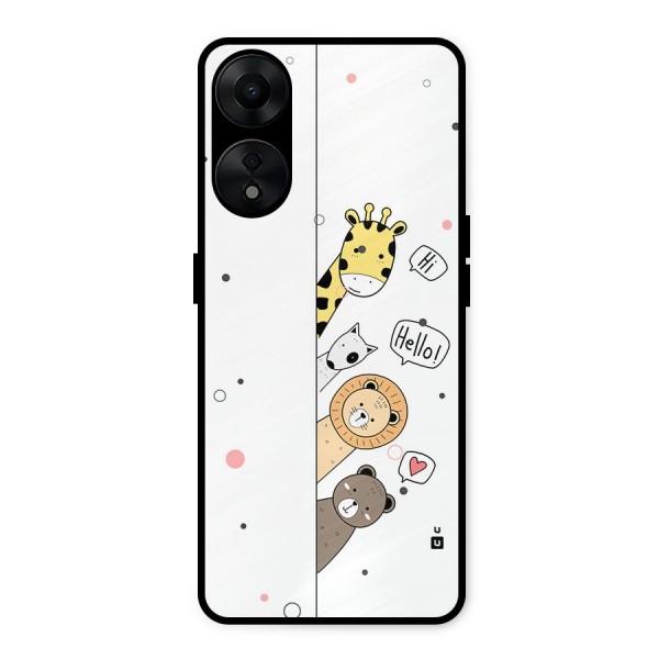 Animal Greetings Metal Back Case for Oppo A78 5G