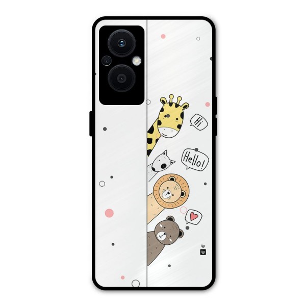 Animal Greetings Metal Back Case for Oppo F21s Pro 5G