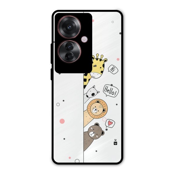 Animal Greetings Metal Back Case for Oppo F25 Pro