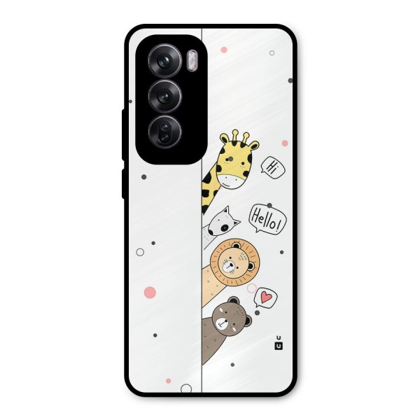 Animal Greetings Metal Back Case for Oppo Reno12 Pro