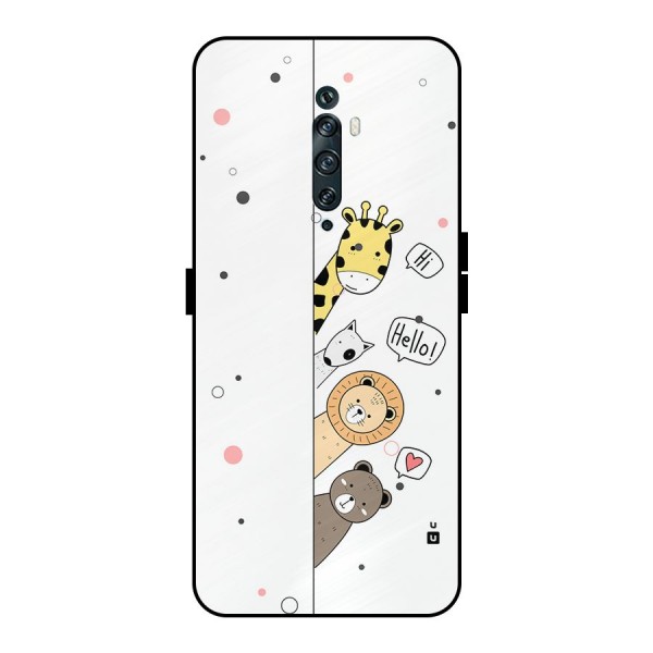 Animal Greetings Metal Back Case for Oppo Reno2 F