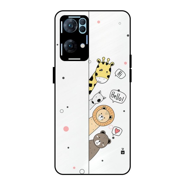 Animal Greetings Metal Back Case for Oppo Reno7 Pro 5G