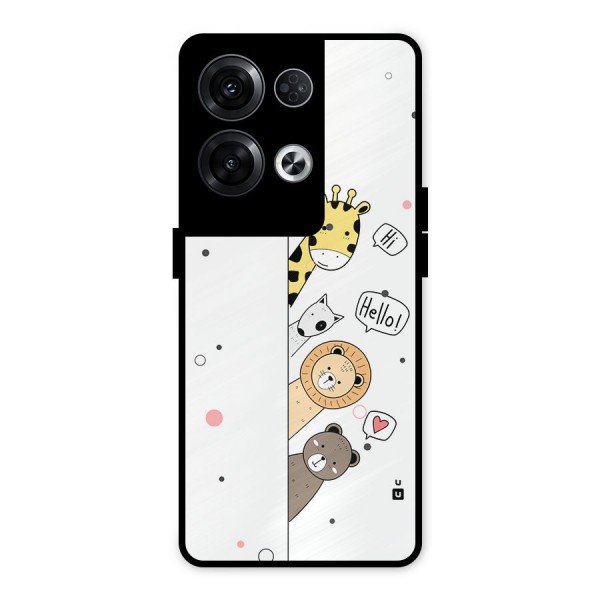 Animal Greetings Metal Back Case for Oppo Reno8 Pro 5G