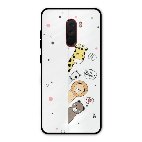 Animal Greetings Metal Back Case for Poco F1