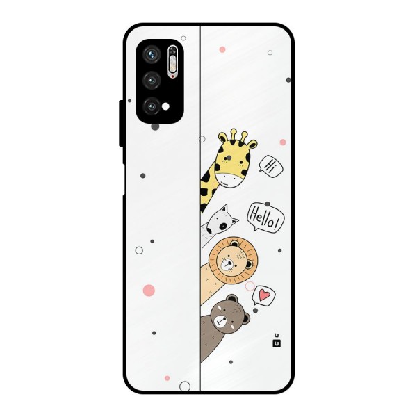 Animal Greetings Metal Back Case for Poco M3 Pro 5G