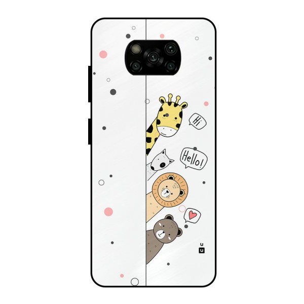 Animal Greetings Metal Back Case for Poco X3