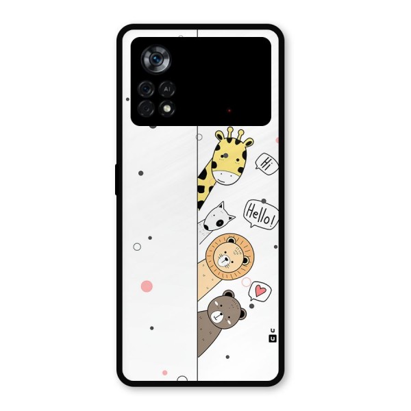 Animal Greetings Metal Back Case for Poco X4 Pro 5G