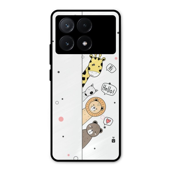 Animal Greetings Metal Back Case for Poco X6 Pro