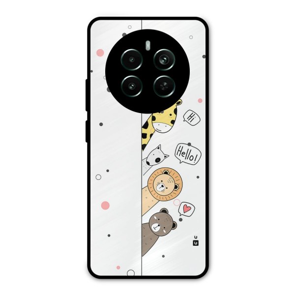 Animal Greetings Metal Back Case for Realme 12 Pro Plus