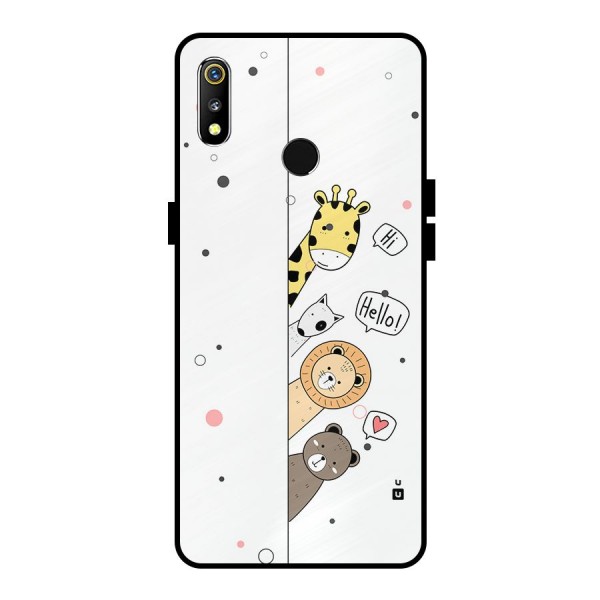 Animal Greetings Metal Back Case for Realme 3i