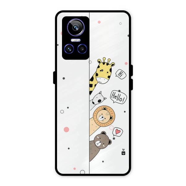 Animal Greetings Metal Back Case for Realme GT Neo 3