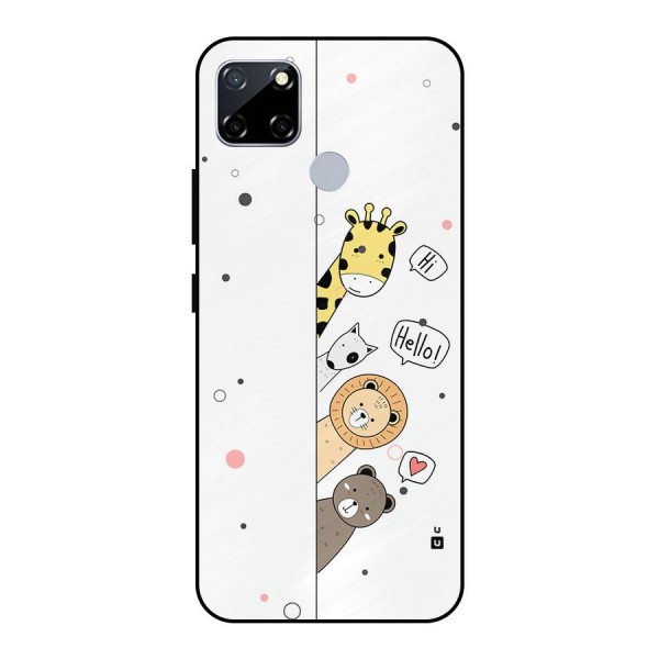 Animal Greetings Metal Back Case for Realme Narzo 20