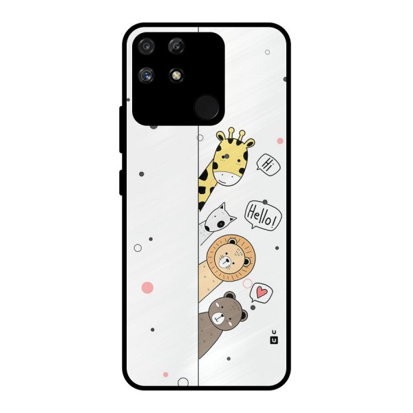 Animal Greetings Metal Back Case for Realme Narzo 50A