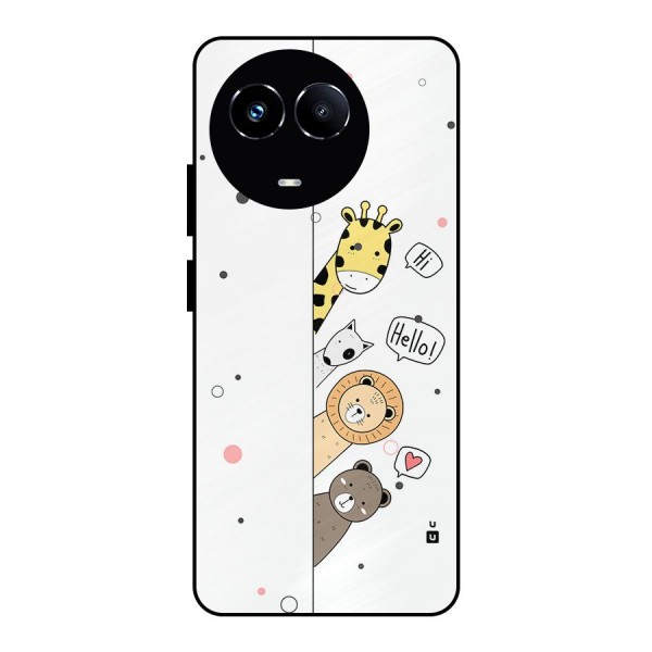 Animal Greetings Metal Back Case for Realme Narzo 60X