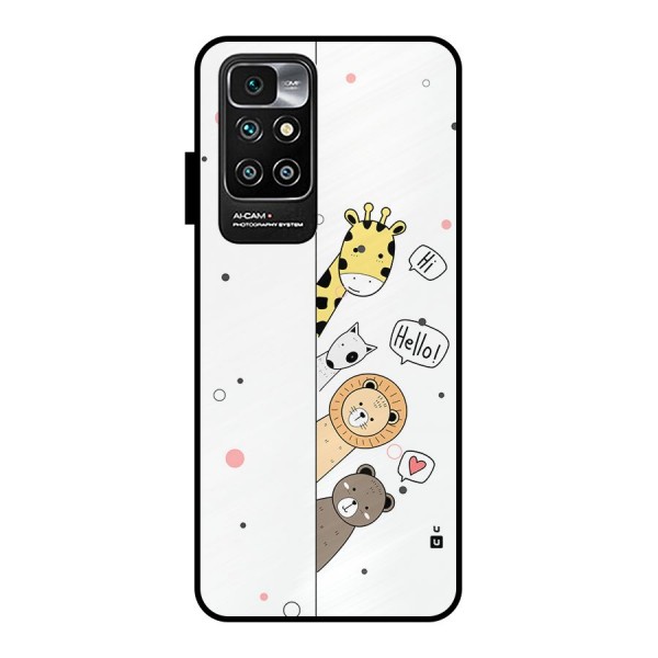 Animal Greetings Metal Back Case for Redmi 10 Prime