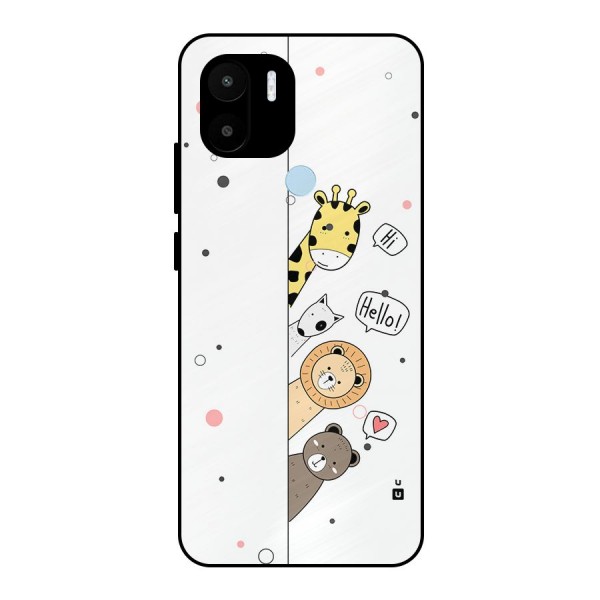 Animal Greetings Metal Back Case for Redmi A1 Plus