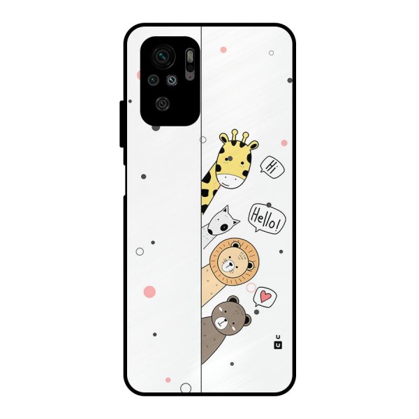 Animal Greetings Metal Back Case for Redmi Note 10