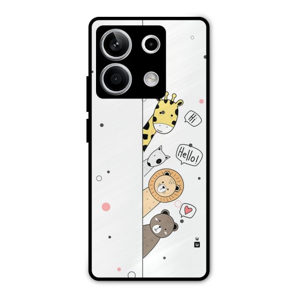 Animal Greetings Metal Back Case for Redmi Note 13 5G