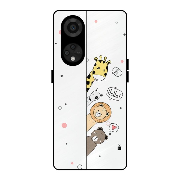 Animal Greetings Metal Back Case for Reno8 T 5G