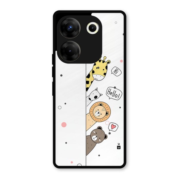 Animal Greetings Metal Back Case for Tecno Camon 20 Pro