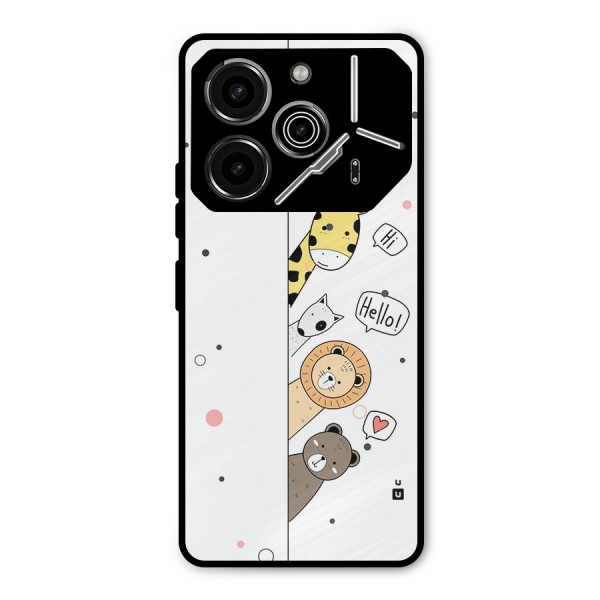 Animal Greetings Metal Back Case for Tecno Pova 6 Pro