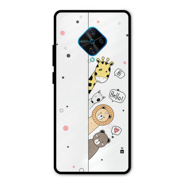 Animal Greetings Metal Back Case for Vivo S1 Pro