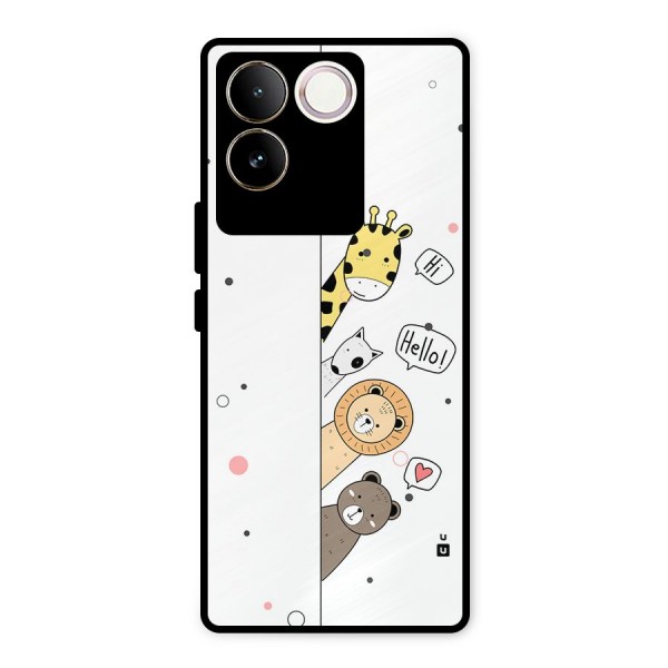 Animal Greetings Metal Back Case for Vivo T2 Pro