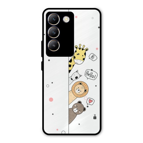 Animal Greetings Metal Back Case for Vivo T3 5G