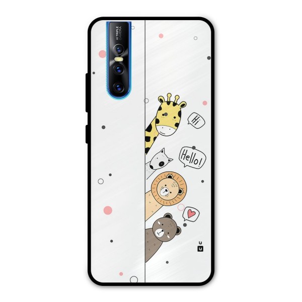 Animal Greetings Metal Back Case for Vivo V15 Pro