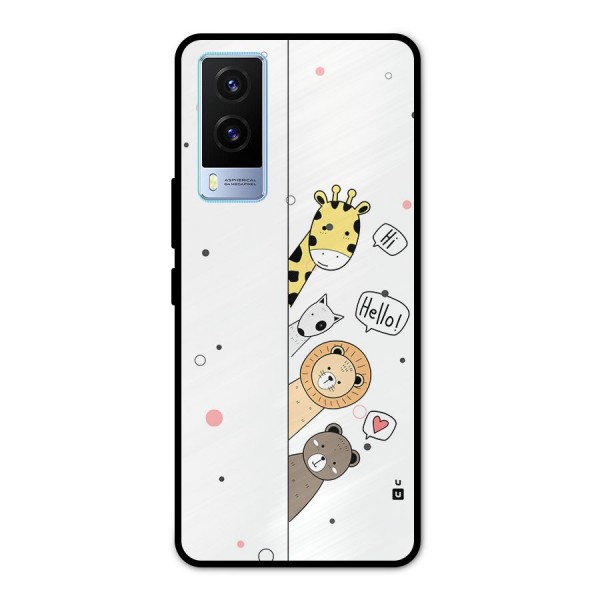 Animal Greetings Metal Back Case for Vivo V21e 5G