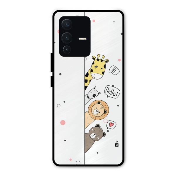 Animal Greetings Metal Back Case for Vivo V23 Pro