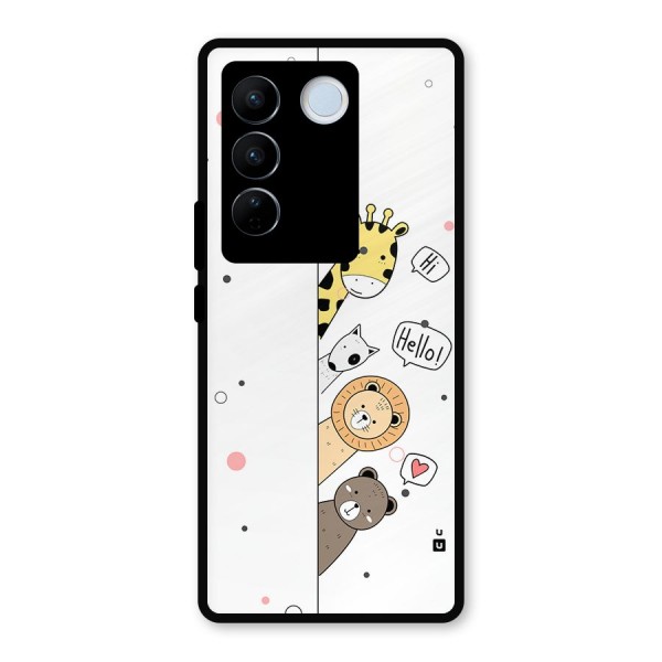 Animal Greetings Metal Back Case for Vivo V27