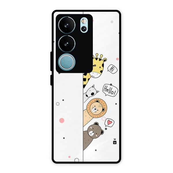 Animal Greetings Metal Back Case for Vivo V29 Pro