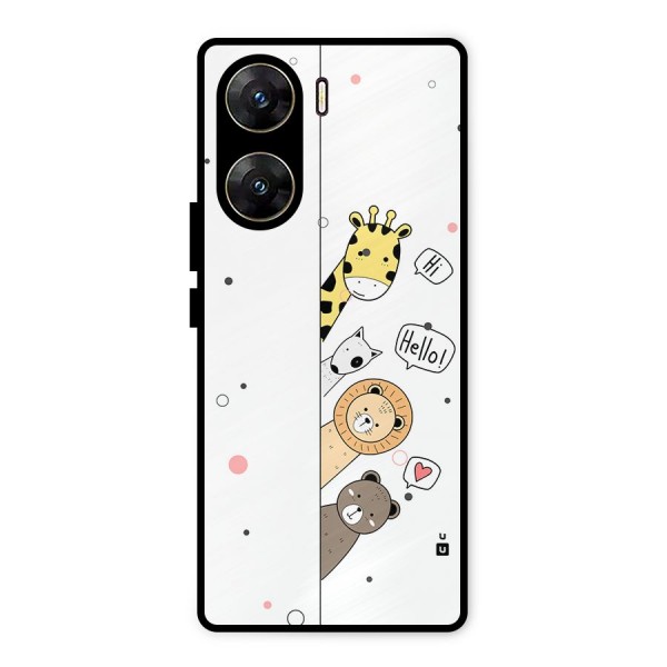 Animal Greetings Metal Back Case for Vivo V29e