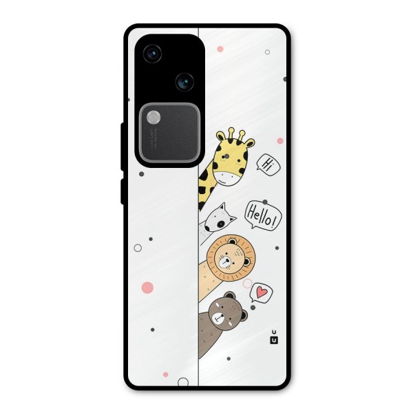 Animal Greetings Metal Back Case for Vivo V30