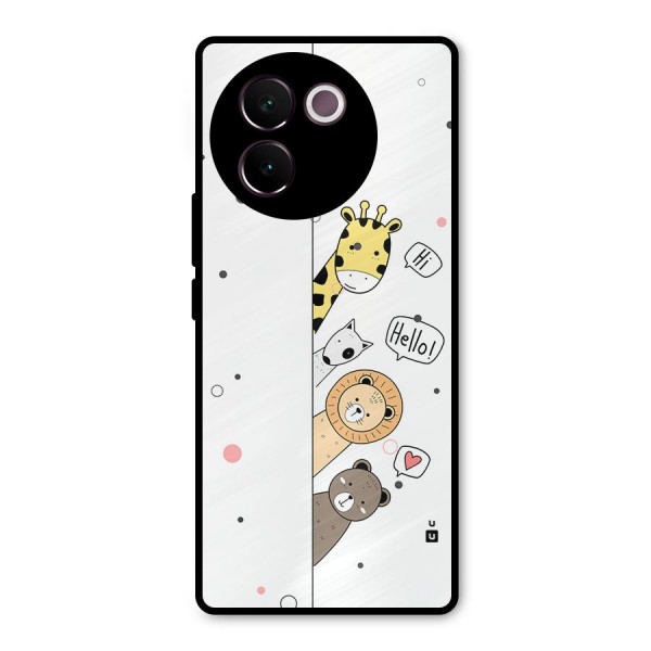 Animal Greetings Metal Back Case for Vivo V30e