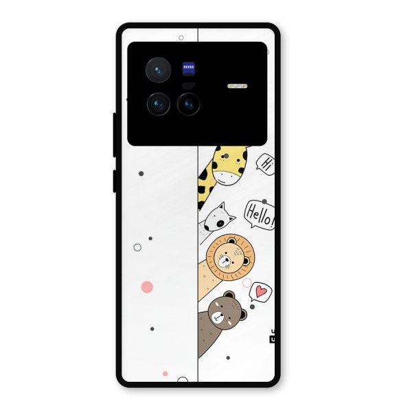 Animal Greetings Metal Back Case for Vivo X80