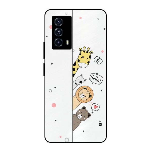 Animal Greetings Metal Back Case for iQOO Z5