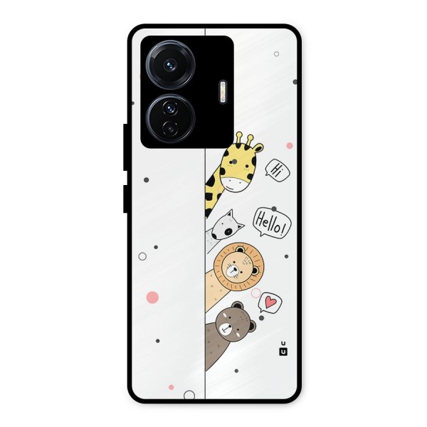 Animal Greetings Metal Back Case for iQOO Z6