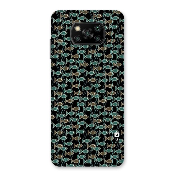 Animated Fishes Art Pattern Back Case for Poco X3