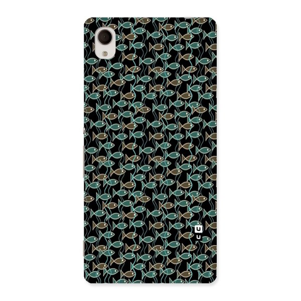 Animated Fishes Art Pattern Back Case for Xperia M4 Aqua